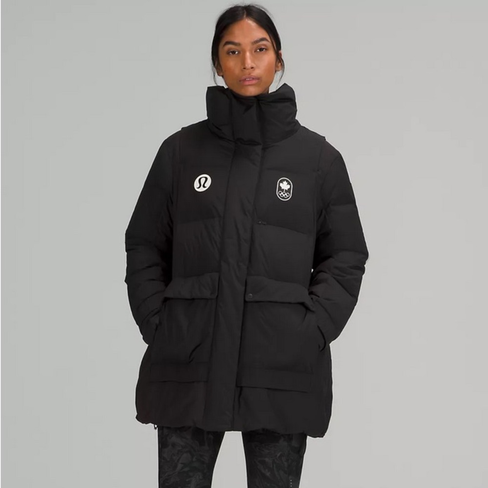 COPY - Lululemon Team Canada parka 2022. Size 8. Black. NWT